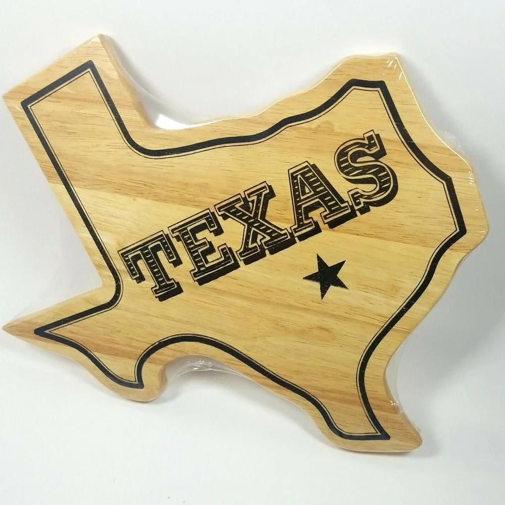 Texas Shaped Wood Cutting Board 15